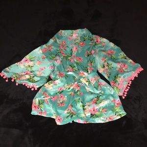 “Victoria’s Secret” Pom Pom Floral Robe